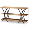 Baxton Studio Terrell Modern Natural Brown Finished Wood and Black Finished Metal Console Table 178-11316-Zoro - alternate 7